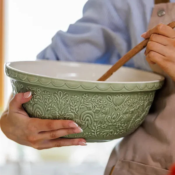Mason Cash Home to Roost 29cm Sage Green Mixing Bowl