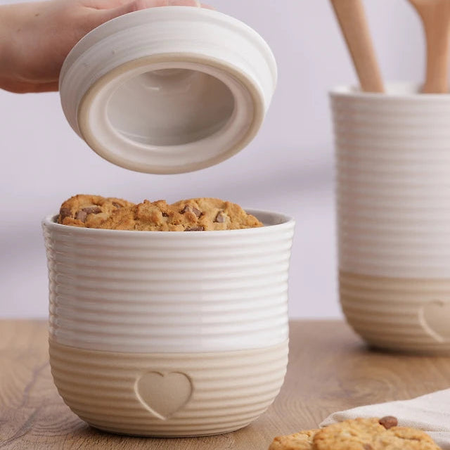 Rustic Charm Storage Jars - Set of 3